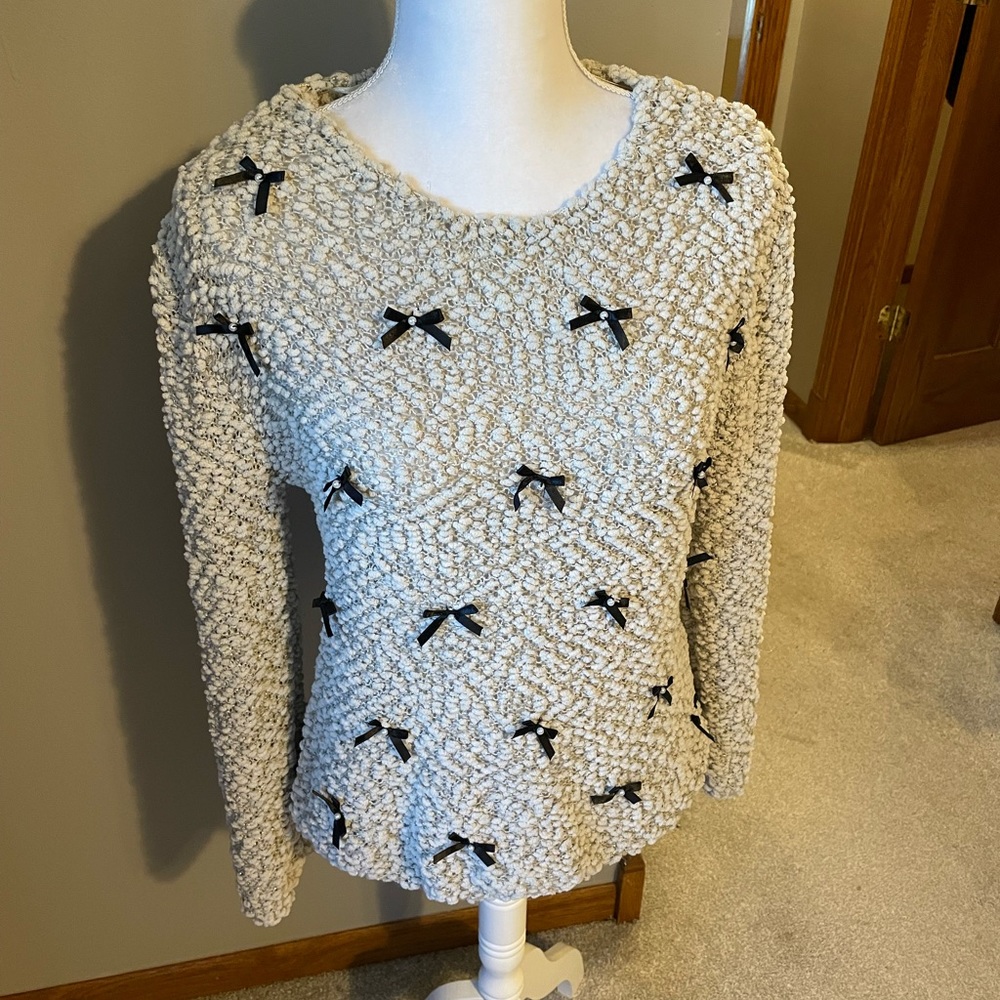 Lauren Conrad Knitted Bow Tie Sweater